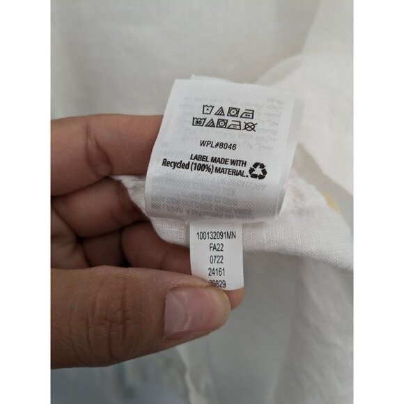 Club Room Luxury Button-Up Shirt Men size XXL 100% linen Casual Neutral Coastal - Picture 9 of 9